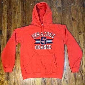 Vintage Syracuse University Orange Hoodie Size Medium NCAA Brand Great Condition